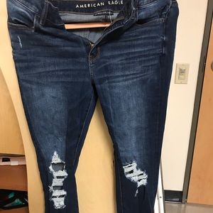 American eagle high waisted skinny jeans !
